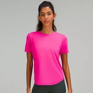 Lululemon High-Neck Running and Training T-Shirt - Sonic Pink - Size 10